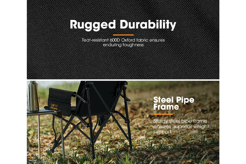 San Hima Folding Camping Chair Outdoor Portable Thick Padding With Storage Bag