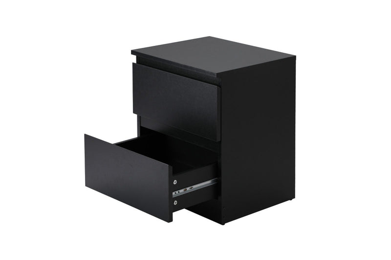 Oikiture Bedside Table Black