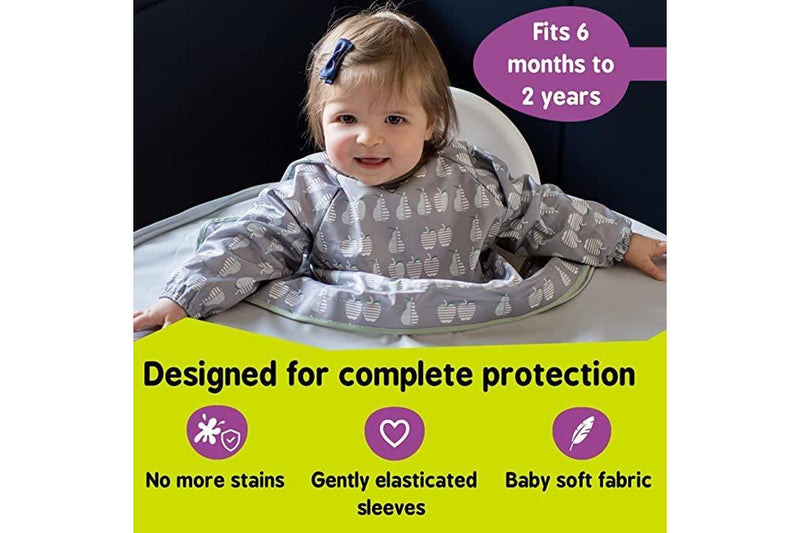 Tidy Tot: Long Sleeve Coverall Bib (for Kit) - Apples & Pears