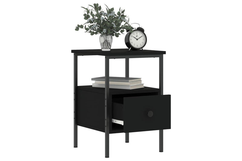 Bedside Cabinet Black 34x36x50 cm Engineered Wood vidaXL