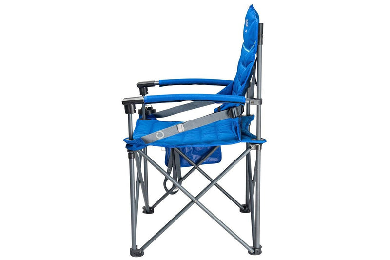 Quest Outdoors Castaway Hard Arm Camp Chair Hiking Picnic Seat Regal Blue