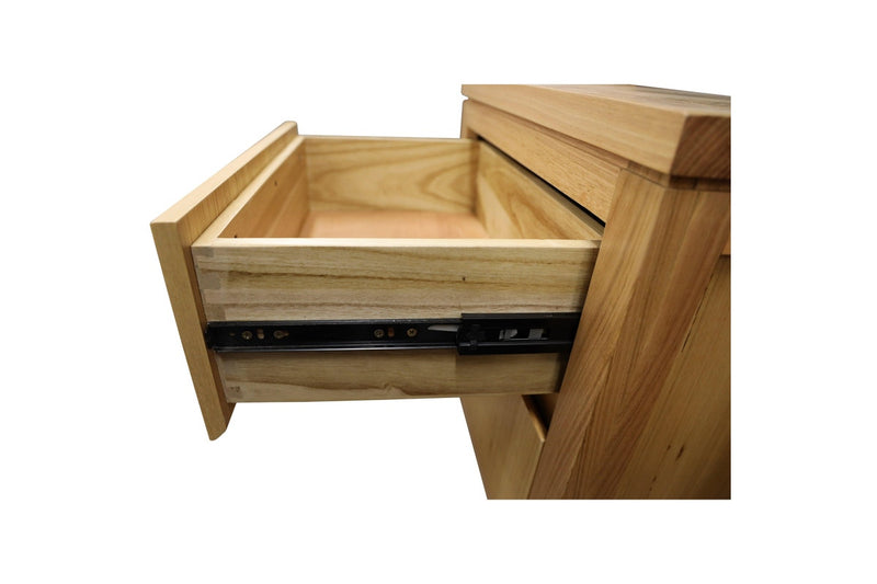 Rosemallow Bedside Table 2 Drawers Storage Cabinet Nightstand End Tables Timber Bedside Tables