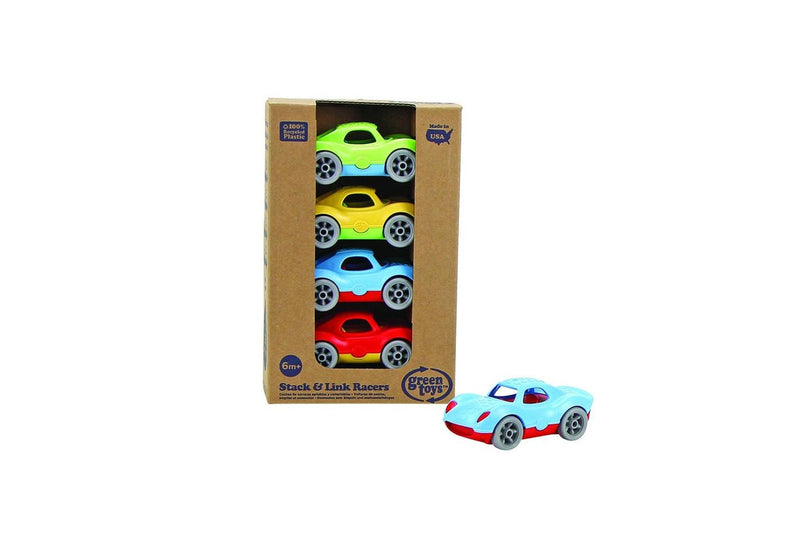 Green Toys Stack & Link Racers Kids Childrens Fun Toy Vehicle Playset 6m+