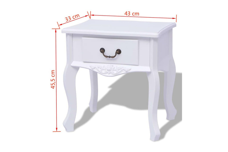 Bedside Cabinet Mdf White Bedside Tables