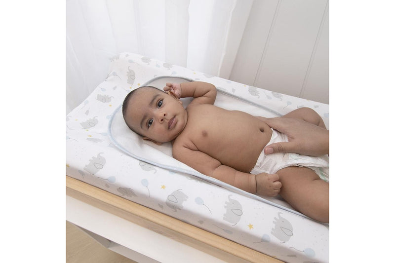 Living Textiles Cotton Jersey Nursery Change Pad Cover & Liner Mason Elephant