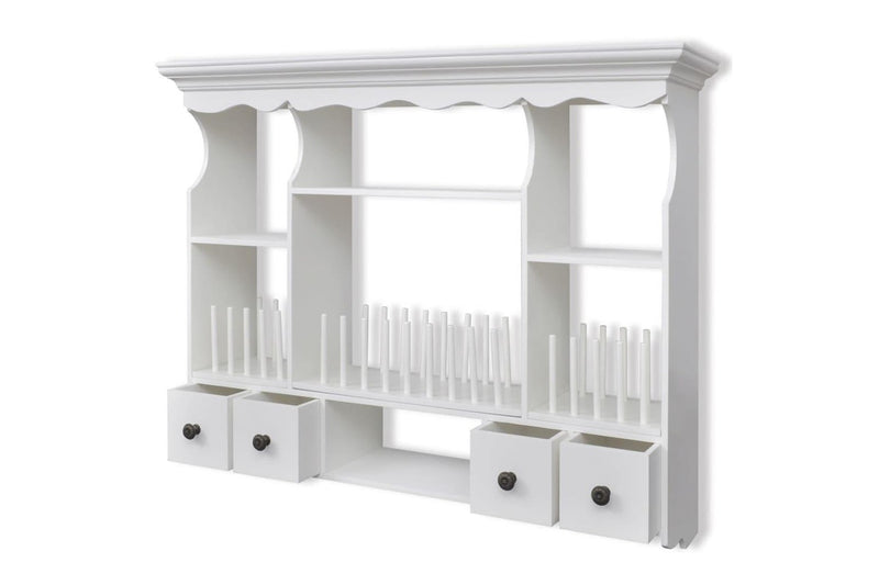 Wooden Kitchen Wall Cabinet White vidaXL