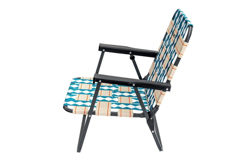 Quest Cocomo 62cm Foldable Beach Low Chair w Armrests Outdoor Camping Picnic