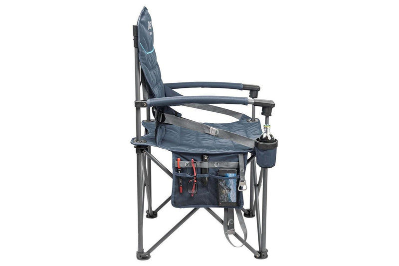 Quest Outdoors Castaway Hard Arm Camping Chair Hiking Picnic Seat Midnight
