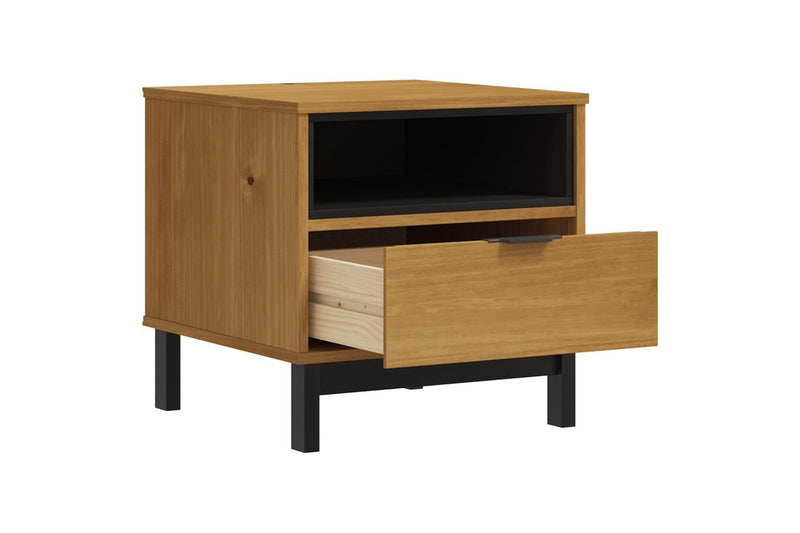 Side Table FLAM 50x50x50 cm Solid Wood Pine vidaXL