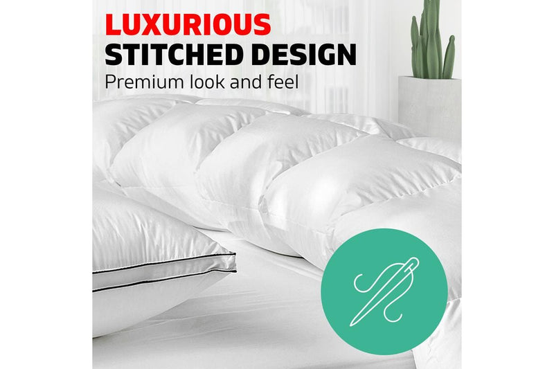 King Size Bedding Duck Down Feather Quilt Doona Duvet Blanket 700GSM White