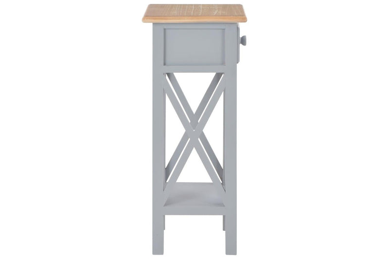 Side Table Grey 27x27x65.5 cm Wood vidaXL