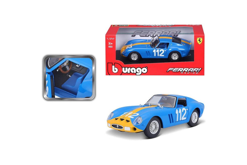 Bburago 1:24 Ferrari 250 GTO No.112 Diecast Display Model Sports Racing Car 3+