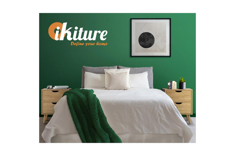 Oikiture 2 X Bedside Tables Bedroom Furniture Wooden
