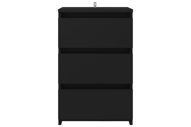Bed Cabinet Black 40X35x62.5 Cm Engineered Wood Bedside Tables