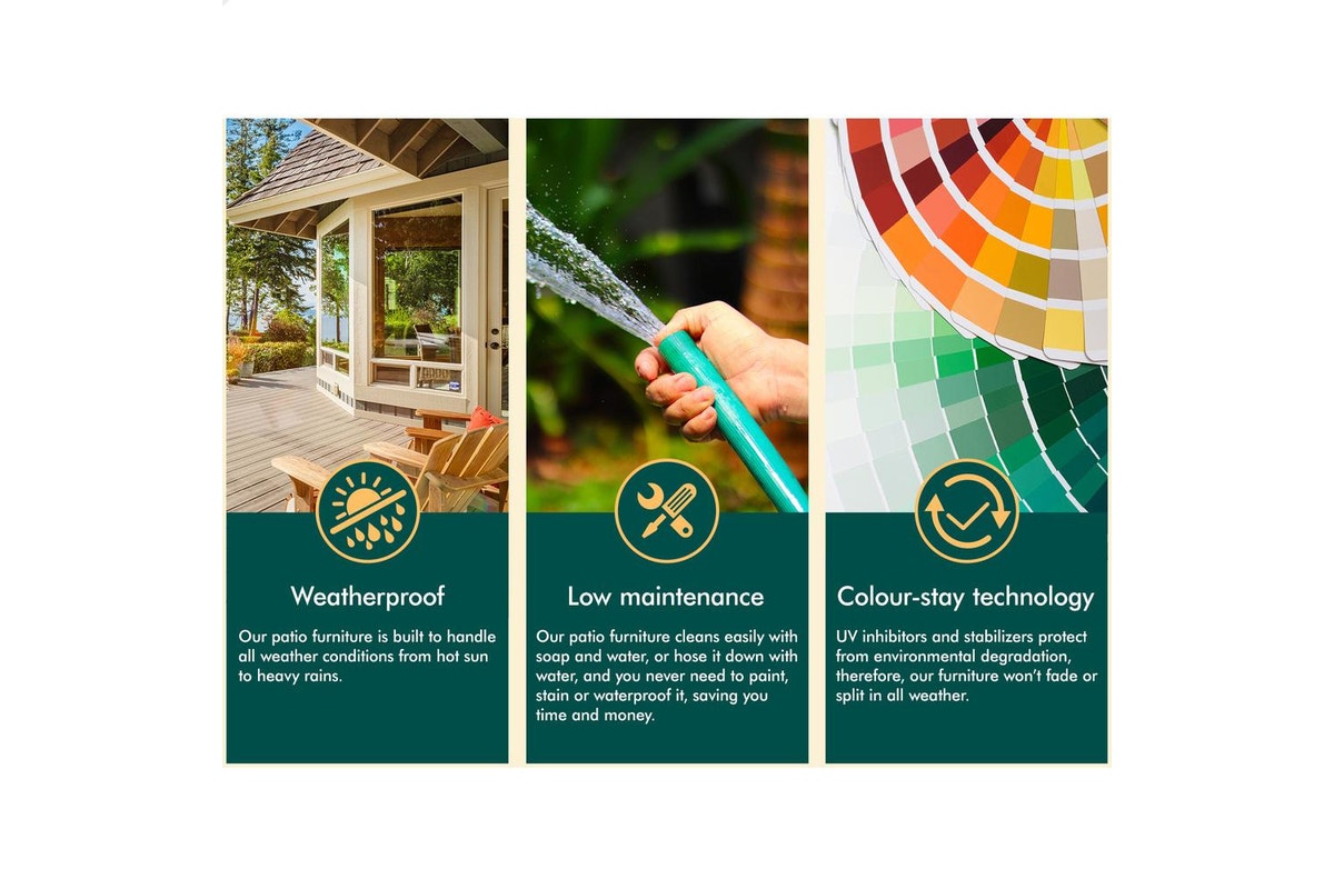 ALFORDSON Outdoor Furniture 4PCS Patio Wicker Set Dark Grey