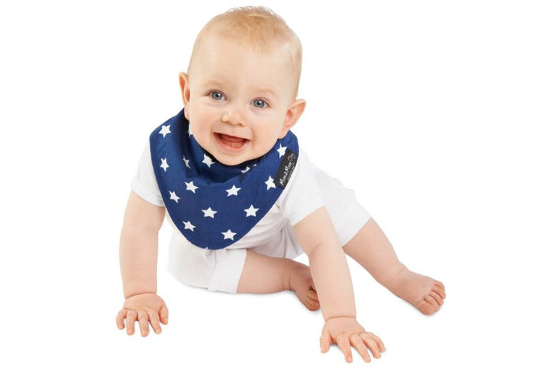 Mum 2 Mum: Fashion Bandana Wonder Bib - Navy Stars/Navy
