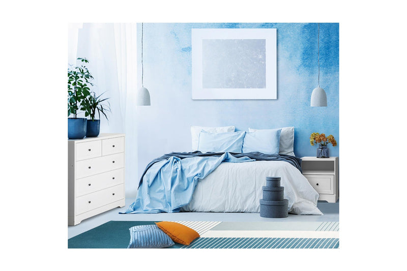 Oikiture 2PCS Bedside Tables Nightstand Hamptons Furniture