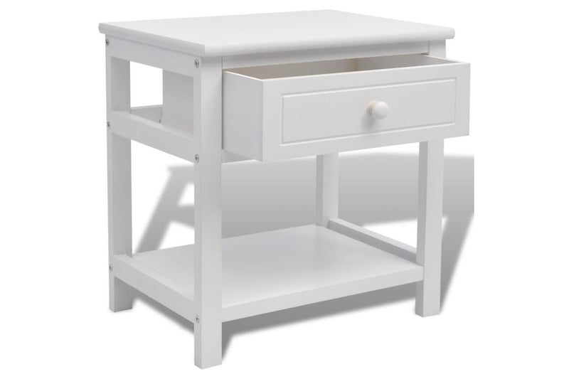 Bedside Cabinet Wood White Bedside Tables