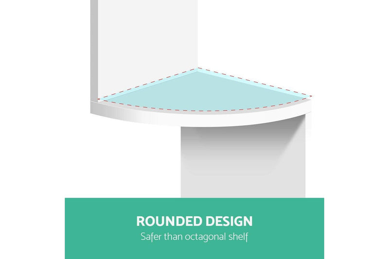 Artiss Wall Shelf Corner Floating 5-Tier White