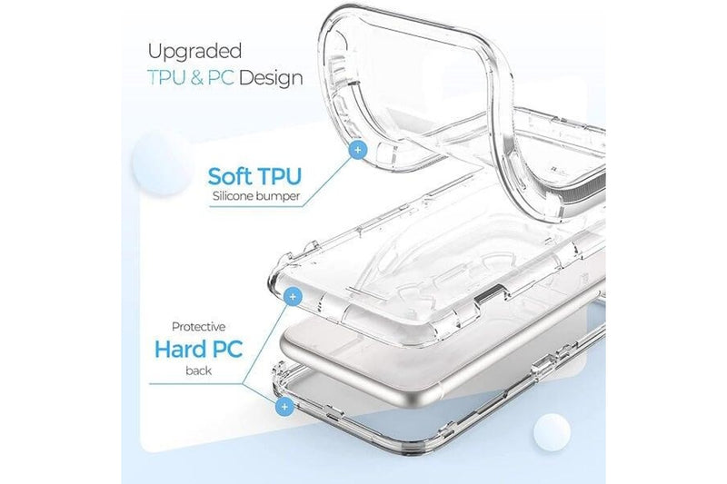 For Samsung Galaxy S22 Plus Transparent Defender Slim Polycarbonate Case Cover (Clear)