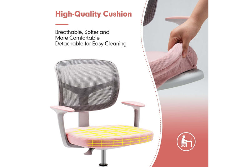 Giantex Desk Chair Home Office Mesh Task Chair,Pink