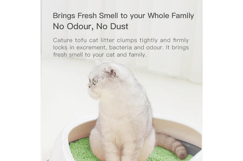 Cature 18L 7.2kg Natural Tofu Clumping Cat Litter Pellets Green Tea Flushable