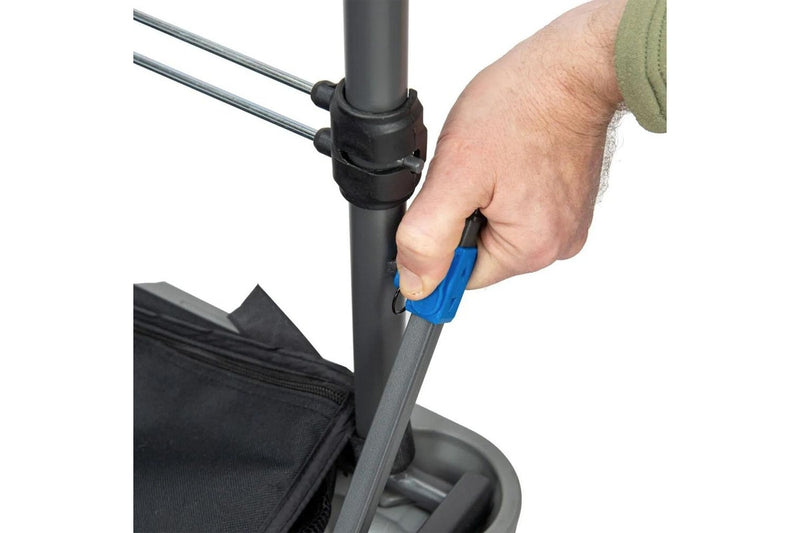 Quest 153cm Foldable Steel Grill Table w Organiser Pouch Outdoor Camping Picnic