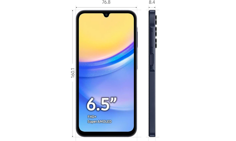 Samsung Galaxy A15 5G Smartphone Factory Unlocked Android Mobile Phone, 128GB, Blue Black