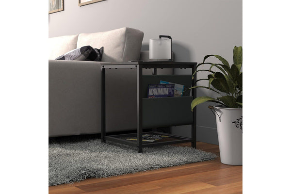 Rustic Brown Square Coffee Table with Storage Basket | Easy Assembly