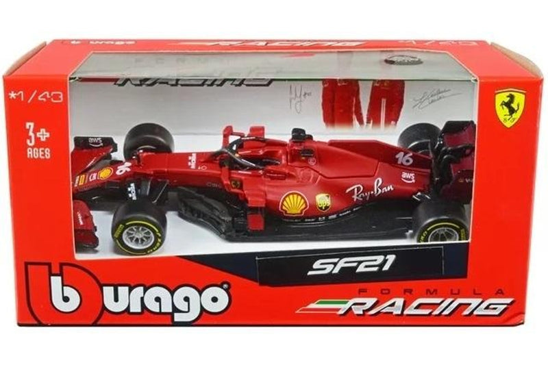 Bburago: 1:43 Diecast Vehicle - Ferrari Racing (SF21 #16 Carlos Sainz)