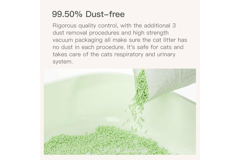 Cature 18L 7.2kg Natural Tofu Clumping Cat Litter Pellets Green Tea Flushable