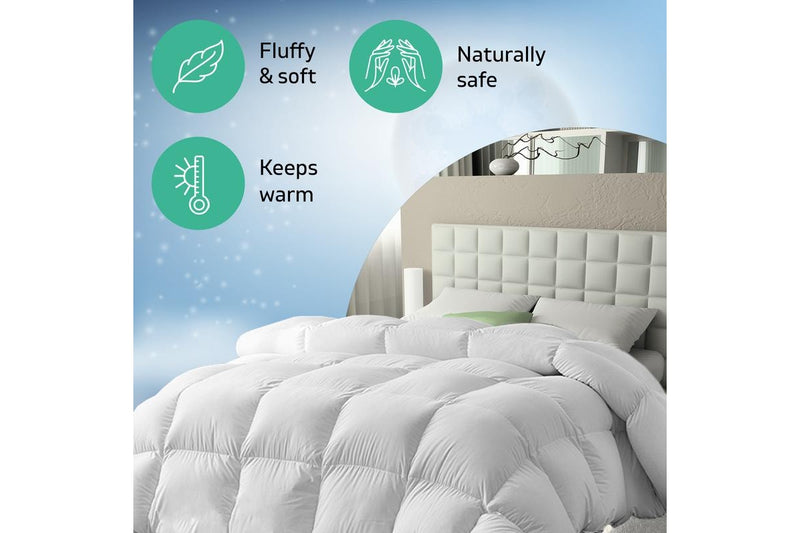 King Size Bedding Goose Down Feather Quilt Doona Duvet 700GSM Winter White