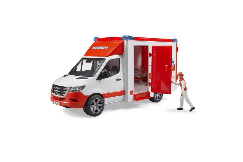 Bruder 1:16 Mercedes G3 Sprinter Ambulance Vehicle w Driver Light & Sound 4y+