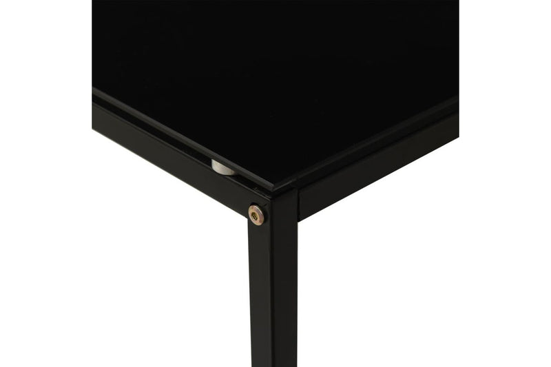 Side Table Black 40x40x60 cm Tempered Glass vidaXL