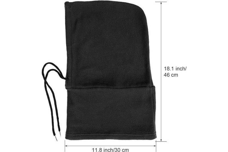 Thermal Fleece Balaclava Face Mask Beanie Hat Ski Snowboard Motorbike - Black