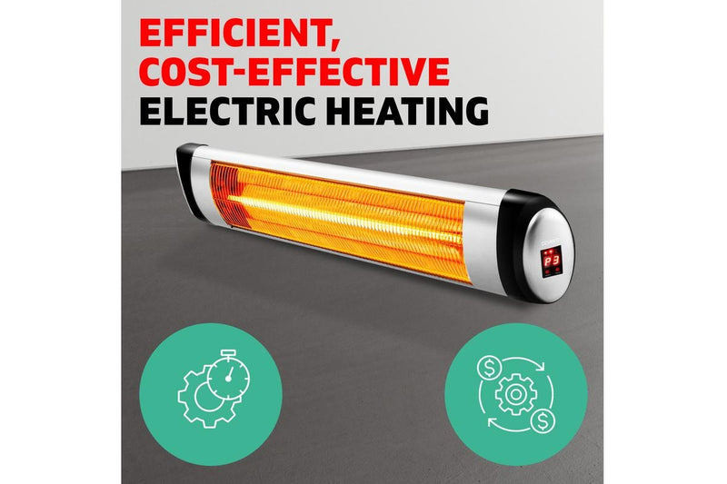 Electric Infrared Patio Heater Radiant Strip Indoor Outdoor Heaters Remote 1500W