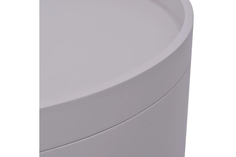 Side Table with Serving Tray Round 39.5x44.5 cm Grey vidaXL
