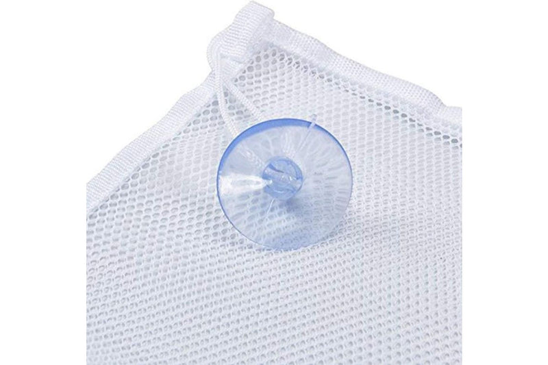 2 x White Baby Kids Bath Toys Holder Organiser Hanging Large Bag