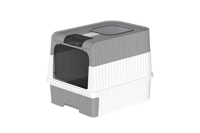Large Enclosed Box With Drawer And Scoop Odor Control Removable Tray Easy Clean Design Cat Litter