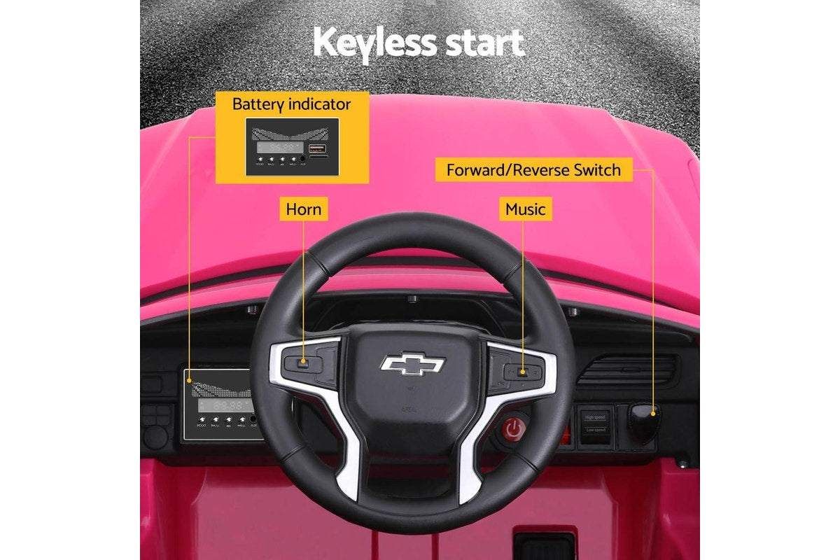 Kids Ride On Car Licensed Chevrolet Tahoe Electric Toys Horn Remote 12V Pink
