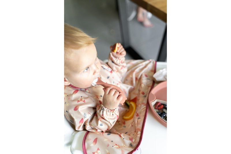 Tidy Tot: Long Sleeve Cover & Catch Bib - Fox
