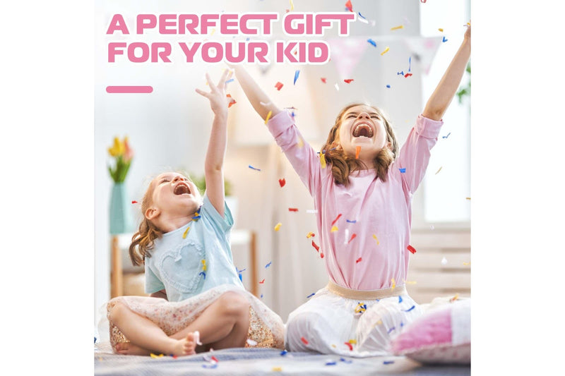 Costway Vanity Table & Chair Set Dressing Table Pretend Play Makeup Table Furniture Pink