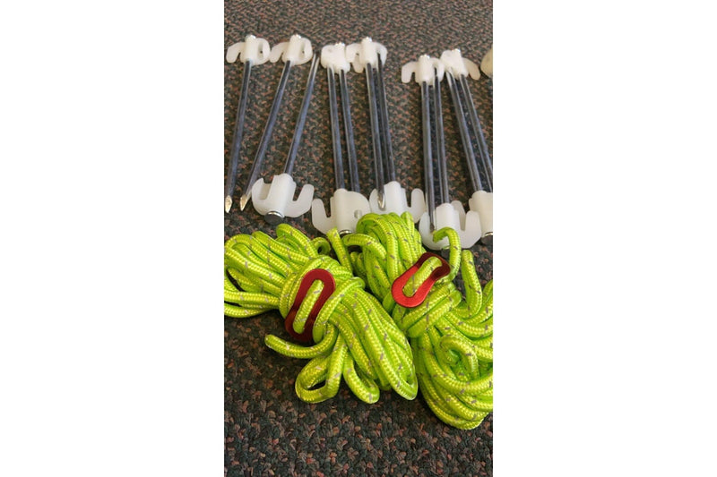 Ozstock Glow Tent Pegs Stakes Reflective Lines 25PCS Set Tent Accessory for Hiking Camping