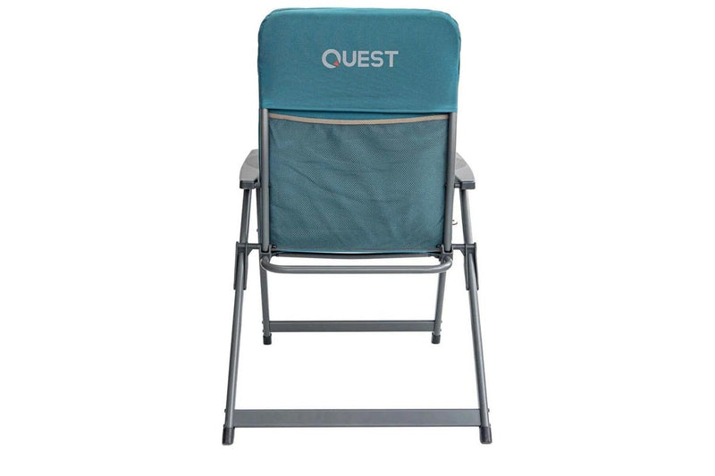 Quest Loafer 103cm Folding Camp Chair w Armrests Outdoor Camping Picnic XL Blue