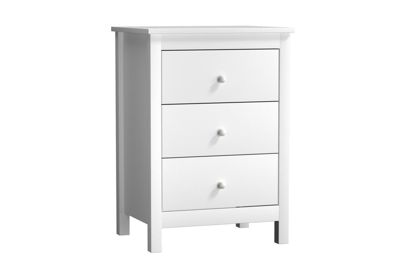 Oikiture Bedside Tables Set of 2 Nightstands White
