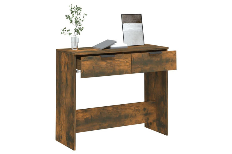Console Table Smoked Oak 90x36x75 cm Engineered Wood vidaXL