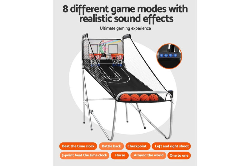 Basketball Arcade Game Electronic Scorer 8 Games Double Shoot Grey