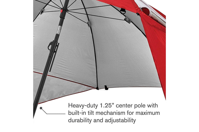 Sport-Brella 244cm Premiere Umbrella UPF 50+ Sun Weather Protection w Bag Red