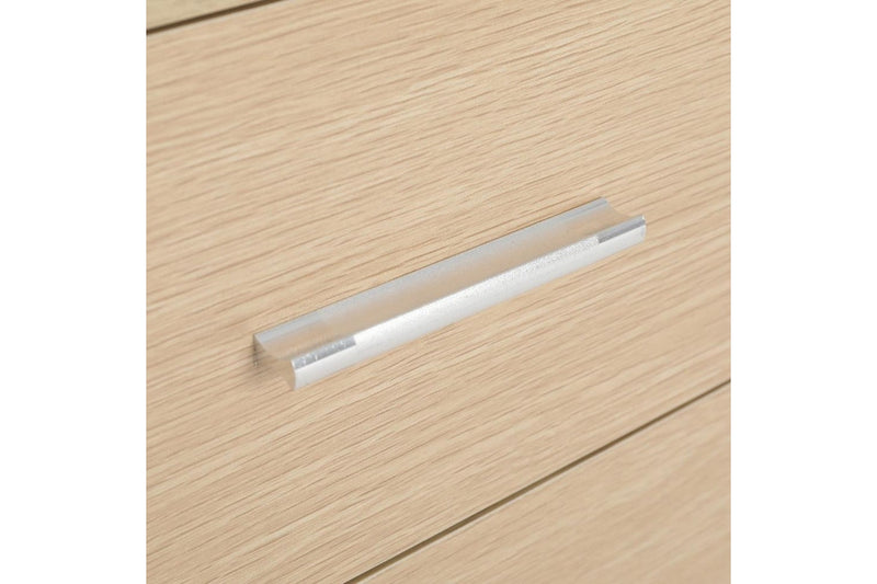 2X Bedside Table Side Storage Cabinet Nightstand Bedroom Drawer 1 Shelf Zuri Oak Bedside Tables