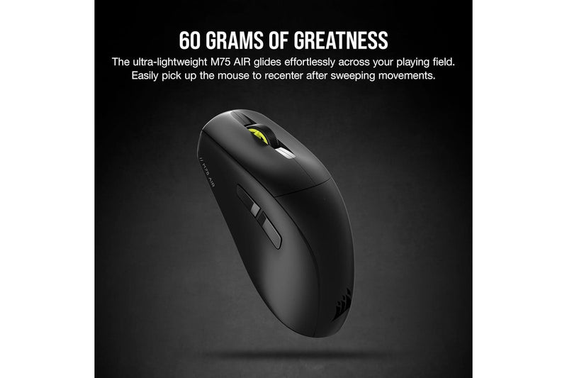 Corsair M75 AIR Wireless Ultra-Lightweight Gaming Mouse (Black)